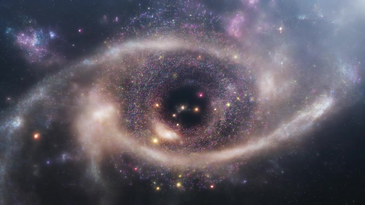 Spiralgalakse roterer i det dybe rum