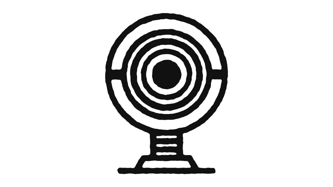 웹캠 아이콘 애니메이션 영상 및 알파 채널