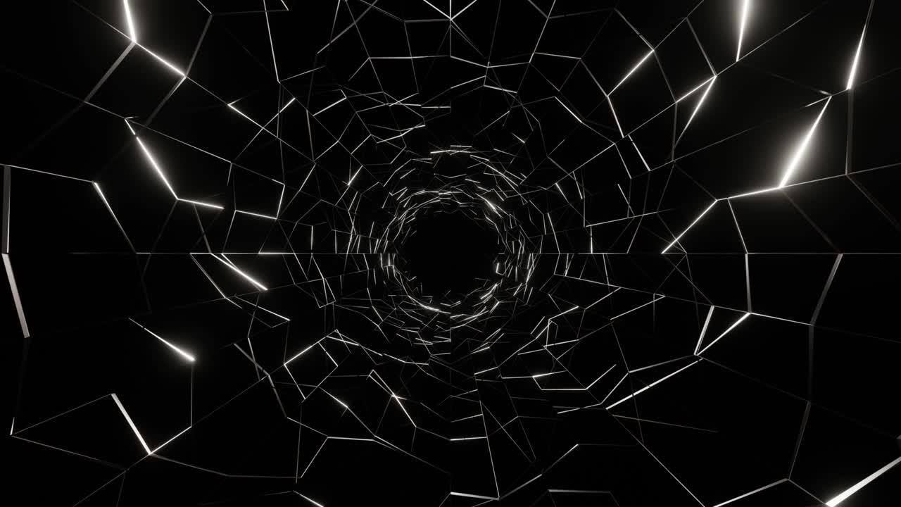 vuelo de 4k en túnel de ciencia ficción abstracto bucle sin costuras gráficos de movimiento futuristas, fondo de alta tecnología