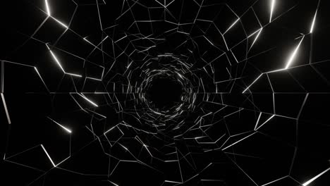 4k-flug in abstraktem science-fiction-tunnel nahtloser schleife. futuristische bewegungsgrafiken, hightech-hintergrund