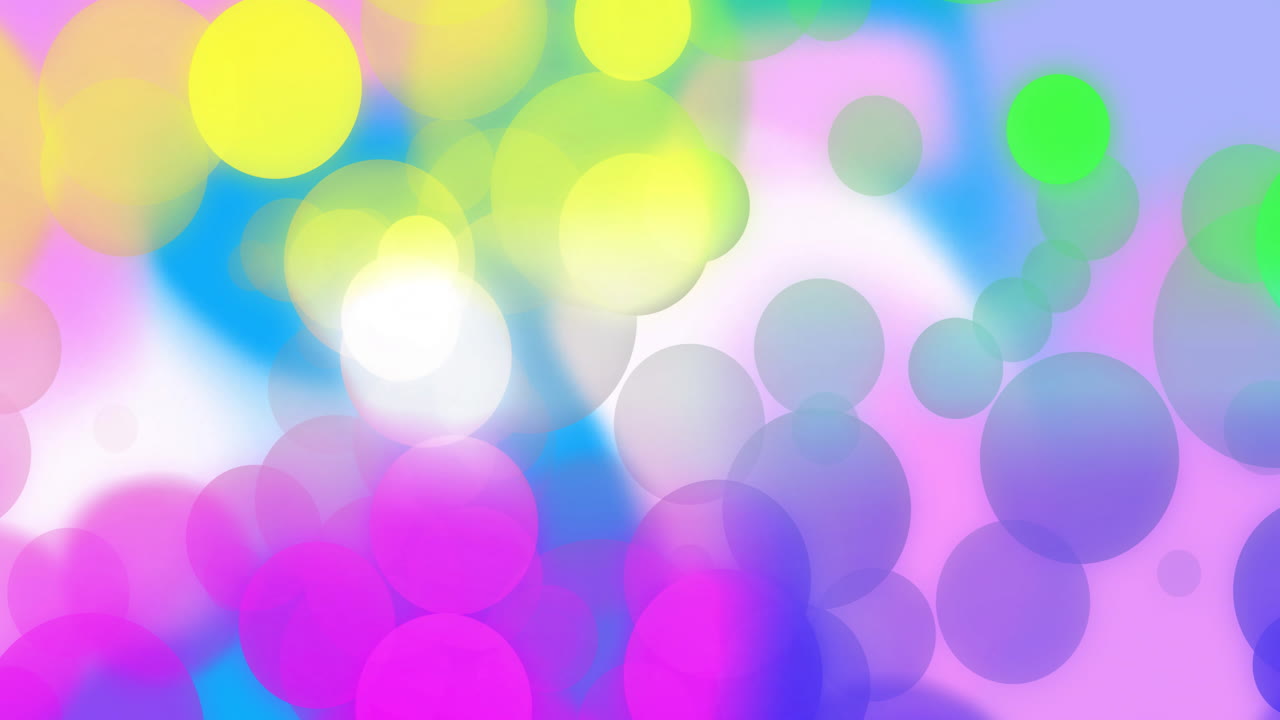 보라색 배경 위에 움직이는 반이는 빛 점의 애니메이션