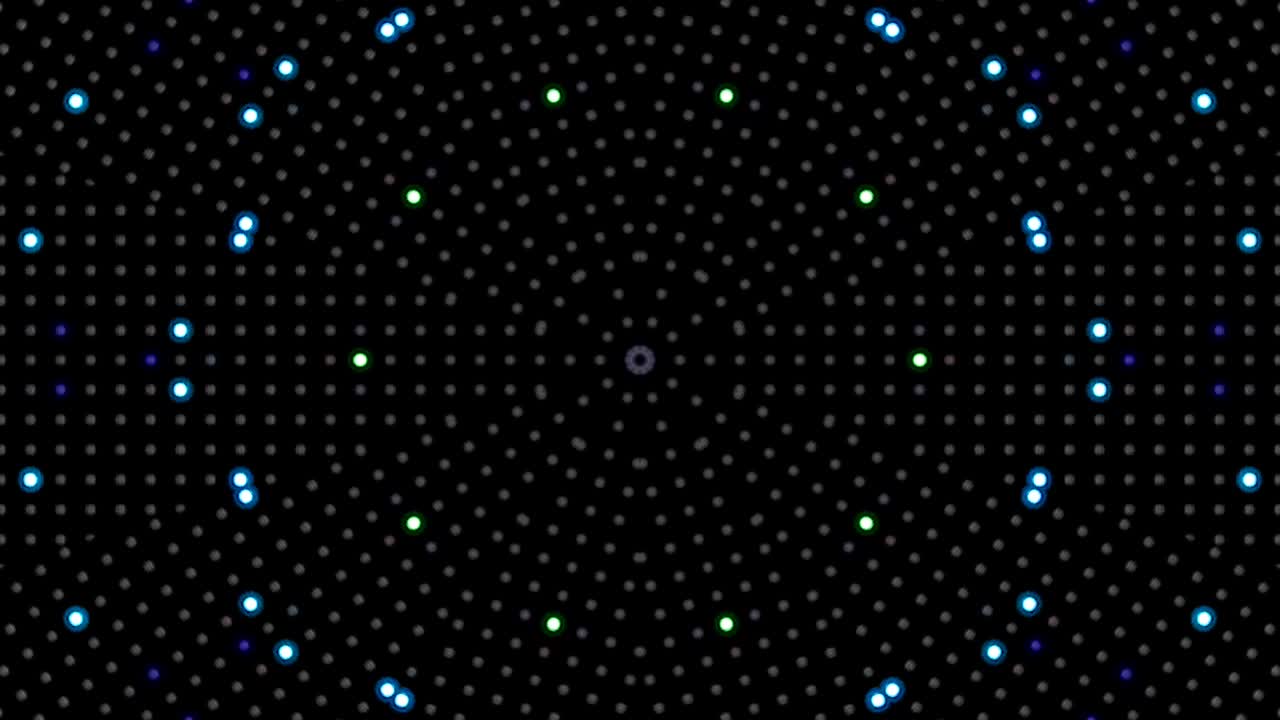 hermoso caleidoscopio abstracto que brilla, una luz radiante que regula los movimientos sutiles