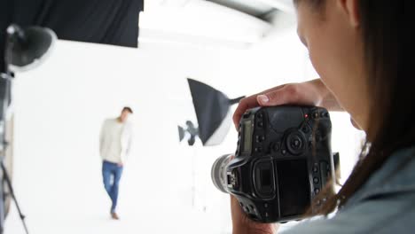 male model posing for fashion shoot