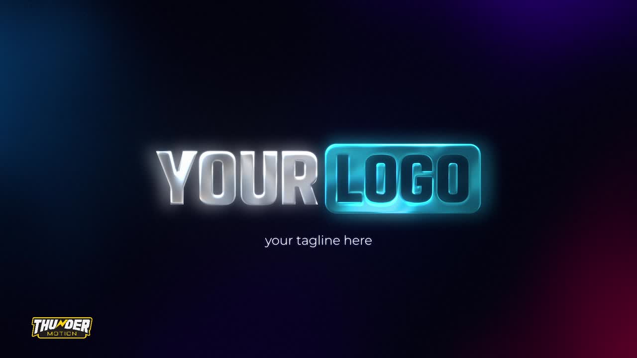 Liquid Gradient Chrome Logo Reveal