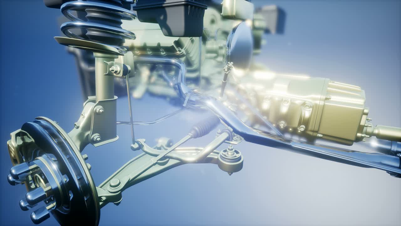 자세한 자동차 엔진 및 다른 부품