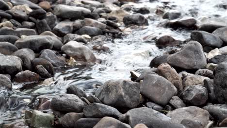 water flowing over rocks