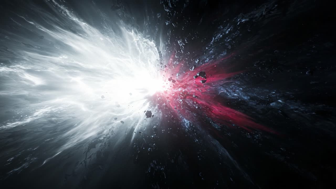 Dynamic Cosmic Explosion: A Vivid Display of Light, Color, and Motion Captured in Space, Showcasing the Raw Power and Beauty of Astral Phenomena in a Stunning Visual