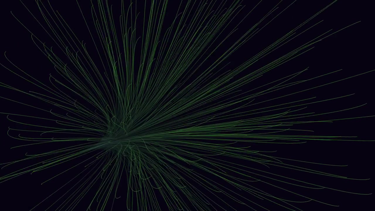 Abstract black and green design with dynamic lines emanating from the center, suitable as a website background or modern art piece. Stylish and versatile