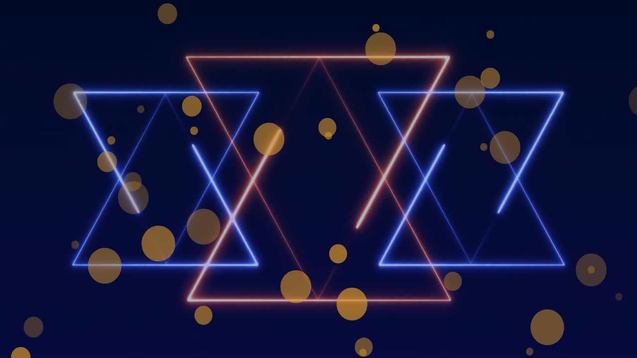 검은색 배경에 움직이는 모양의 애니메이션