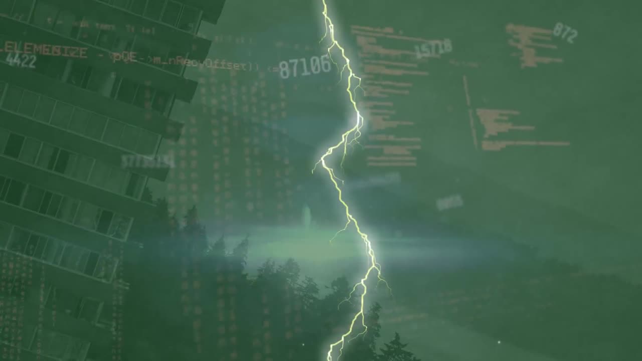 풍력 터빈과 기둥 위에 움직이는 기둥의 애니메이션