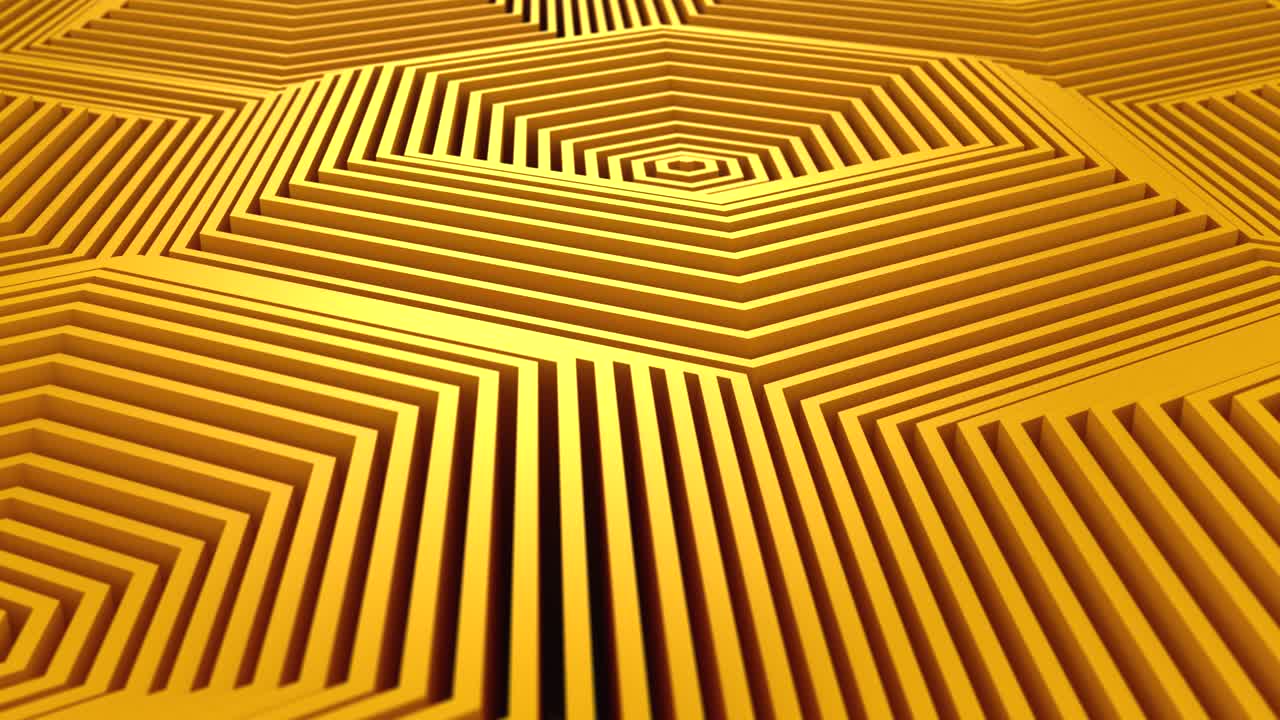 los hexágonos formaron una onda