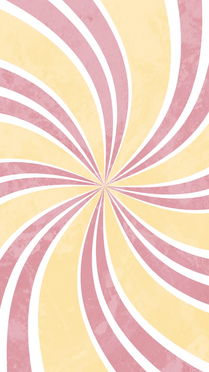 Rotating Pink and Yellow Swirl Abstract Background with Grunge Texture