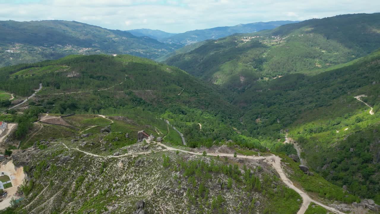 Fafi&atilde;o, Montalegre, Sightseeing over Ger&ecirc;s national park in northern portugal, aerial shot