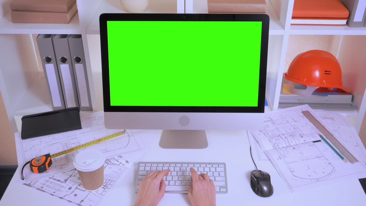 interior designer works in office