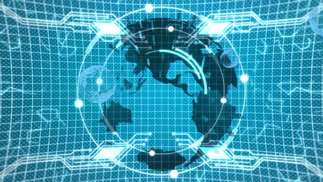 animation of scope scanning over spinning globes