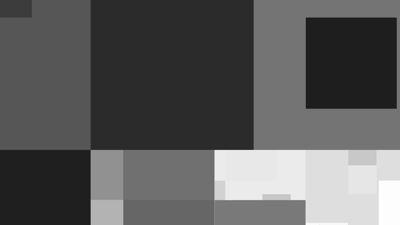 bloques cuadrados en movimiento, animación de la transformación de la superficie de fondo negro a blanco, bloques abstractos de fondo, miles de bloques moviéndose en un cuadrado, formas cuadradas que causan fatiga visual.