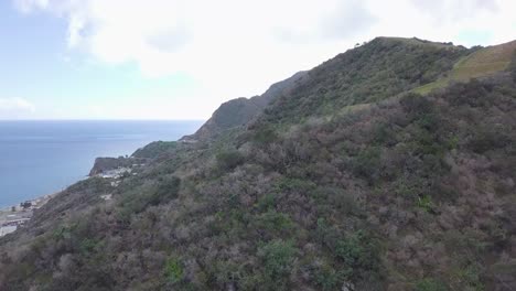 Flying-up-revealing-huge-mountain-on-Catalina-island