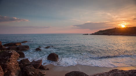 puesta de sol en la playa de montenegro 4k 00