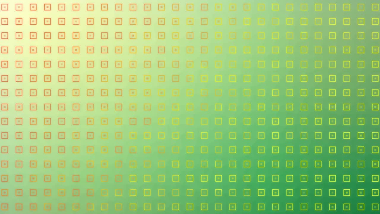 animación de formas abstractas en un patrón sin costuras contra un fondo de gradiente amarillo y verde.