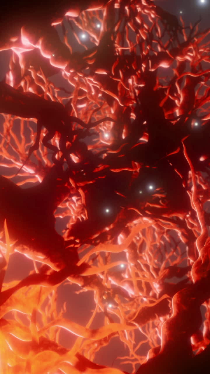 Exploring the intricate beauty of a neuron network at twilight