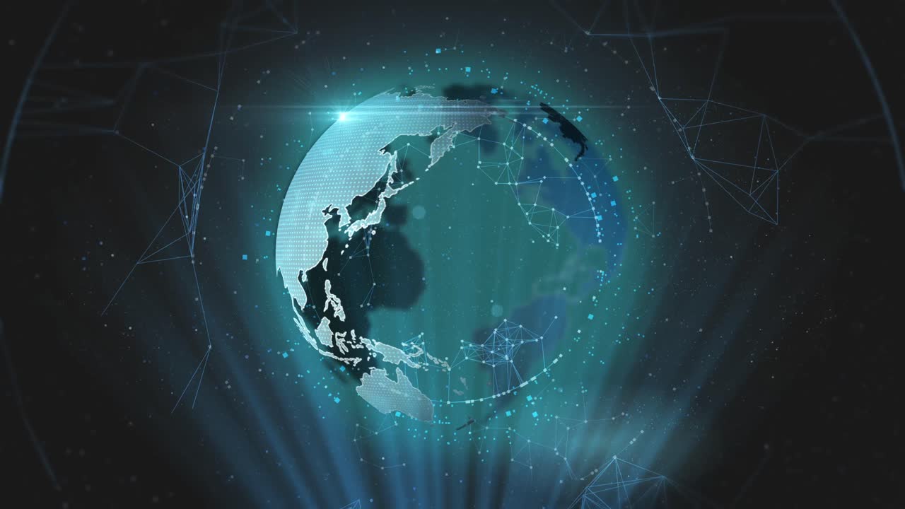 Dark mode digital globe hud system