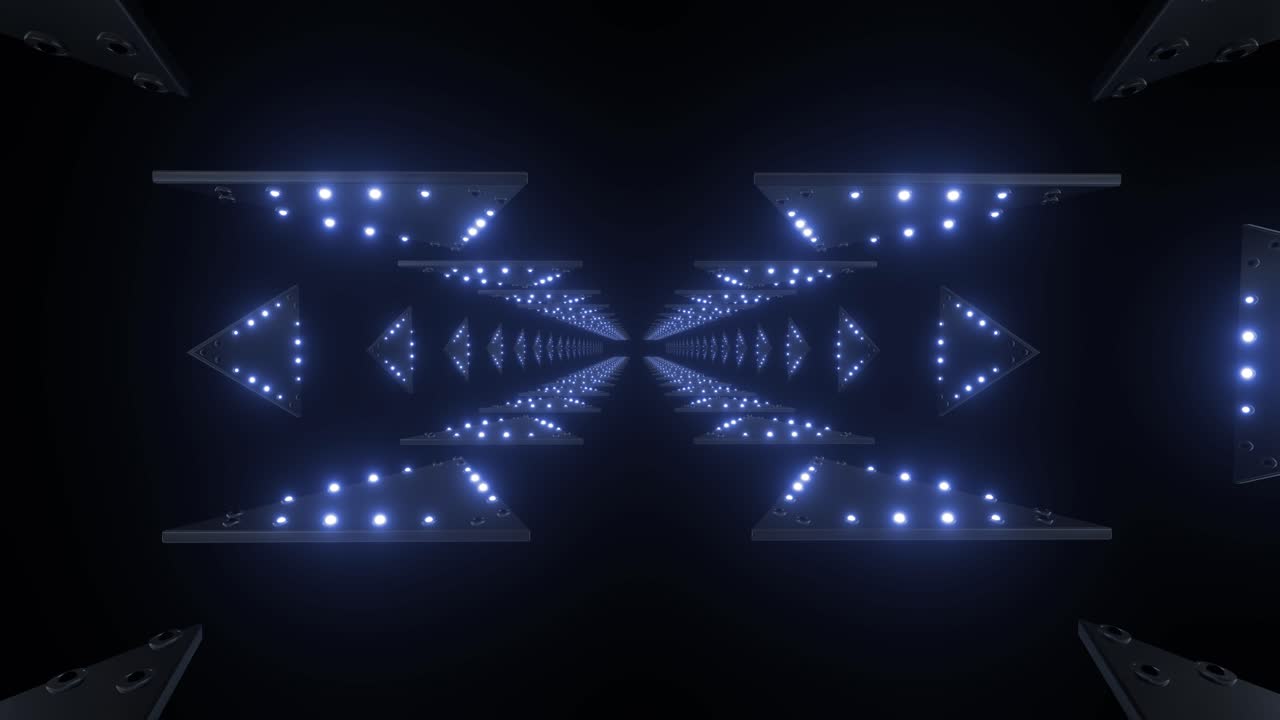 Abstract Futuristic Tunnel with Glowing Lights