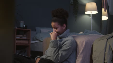 Unhappy-girl-at-her-bedroom