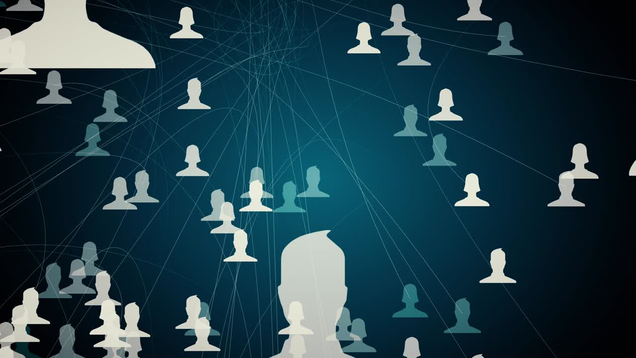 connected avatars of men and women