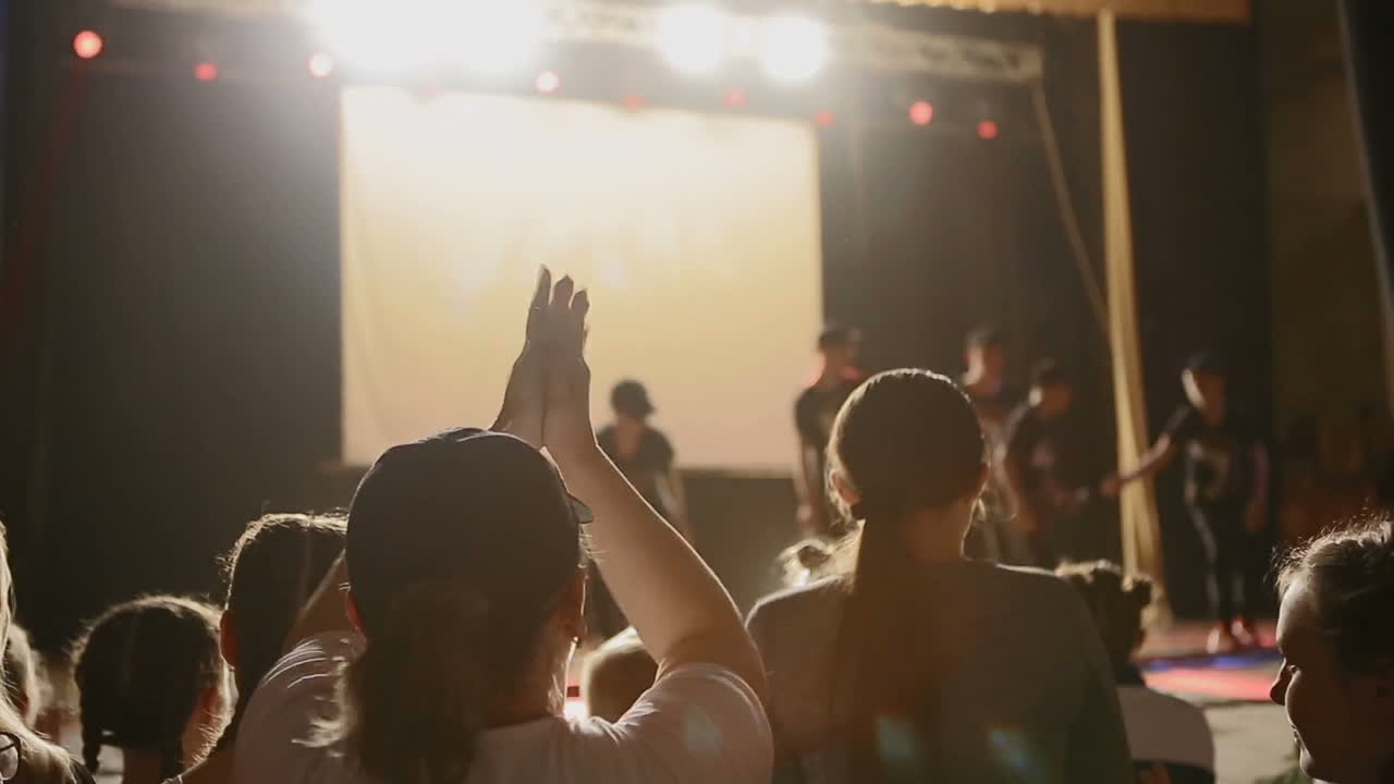 Street Dance Festival. VINNITSA, UKRAINE - MAY 2017: Performance at street dance festival on street stage at night
