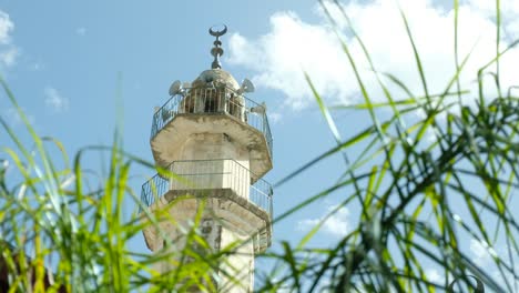 la parte superior de la mezquita