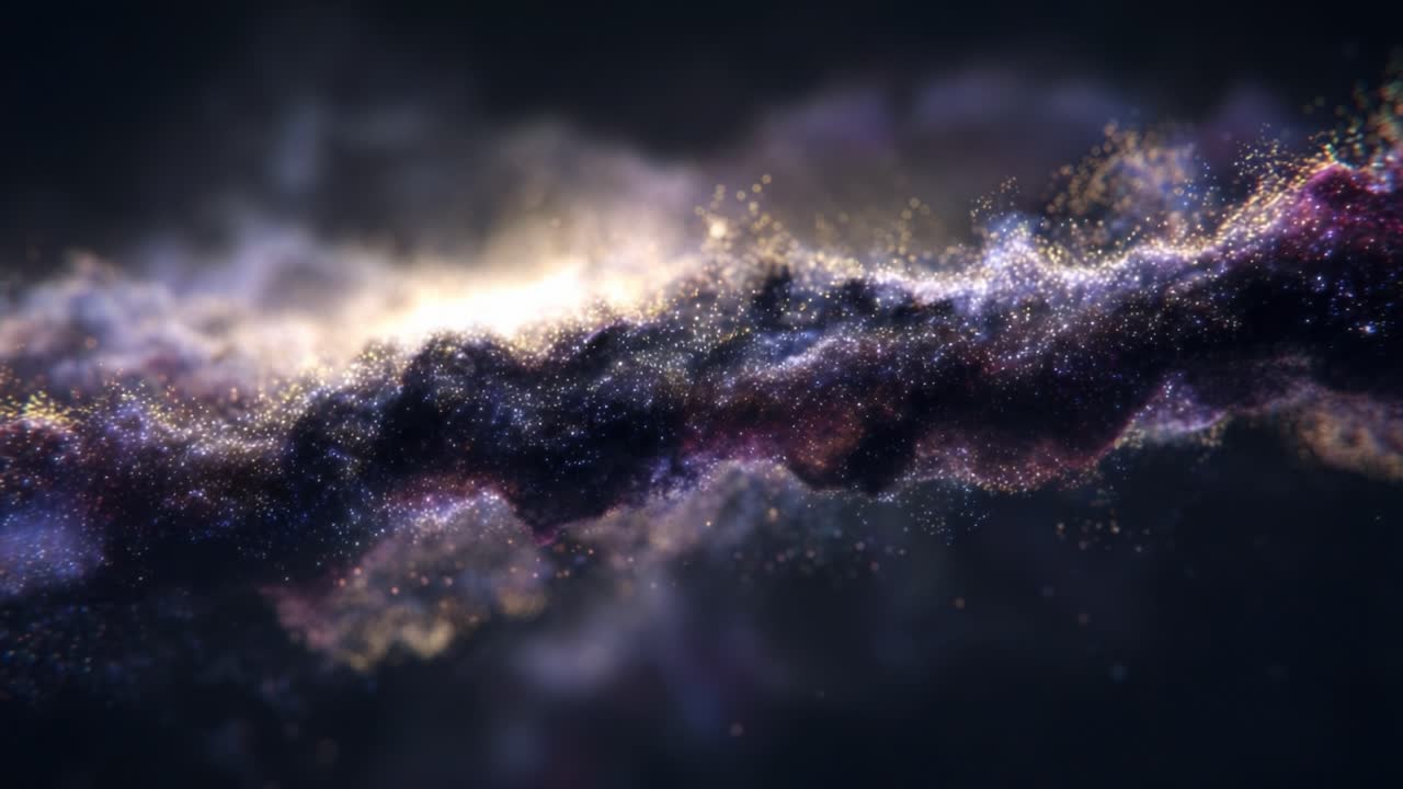 Et betagende kosmisk overblik: Den mystiske skønhed af en himmelsk galakse, der udfolder sig i det store univers og afslører funklende stjerner og kosmisk støv i levende farver