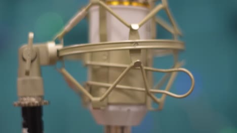 Studio recording microphone close up