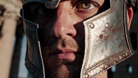 roman soldier in helmet