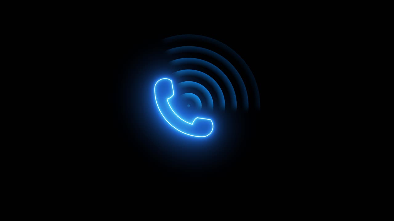 Neon Phone Call Icon