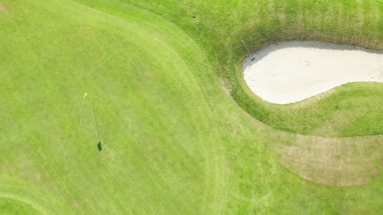 Large rural area with green grass for playing golf game