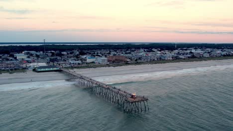 Muelle-En-Kure-Beach-Nc,-Carolina-Del-Norte