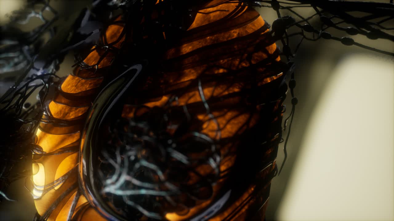 escaneo del cuerpo humano con pulmones y tráquea brillantes