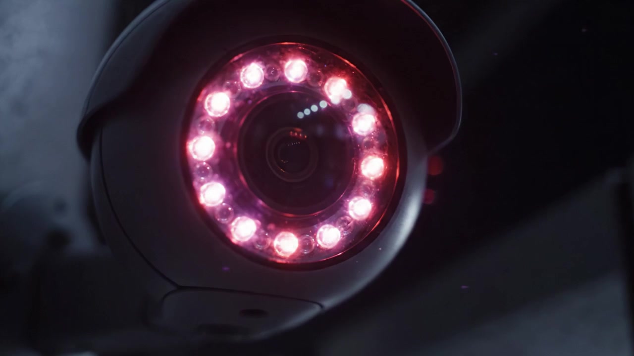 Telecamera di sorveglianza ad alta tecnologia con capacità di visione notturna che impiega la tecnologia LED per un monitoraggio di sicurezza migliorato in ambienti con poca luce