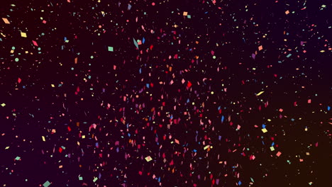 animation of confetti falling over black background