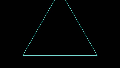 black background and multiple moving triangles, zoom in and out repeatedly