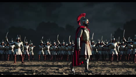 roman general leading his legion