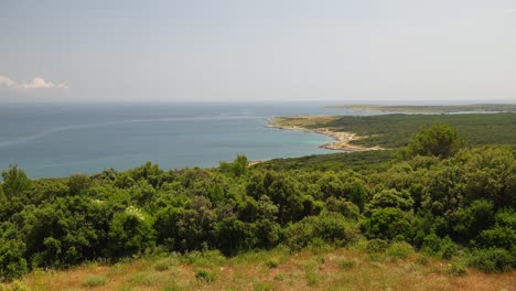 the blue waters of the adriatic sea off the south coast of croatia