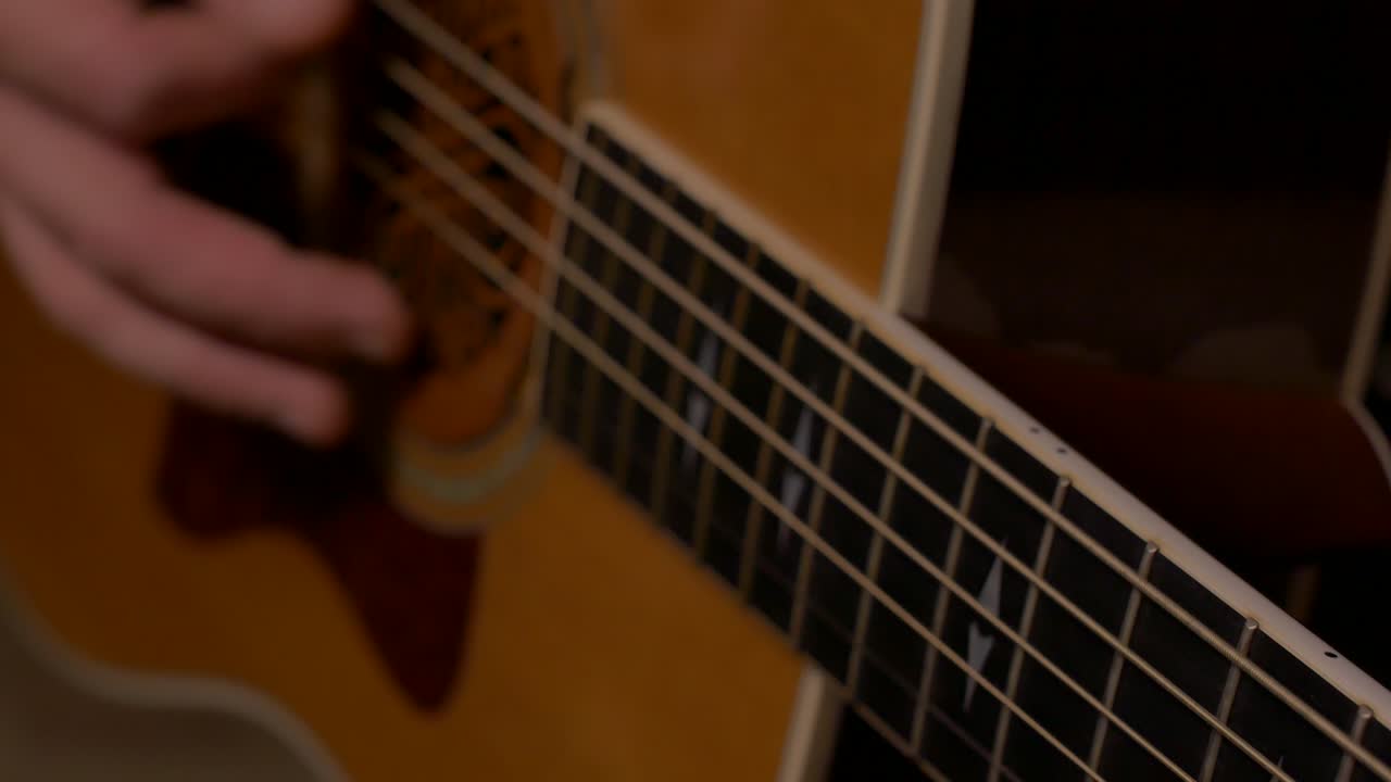 Acoustic Guitar finger picking and strumming - No Color Grading
