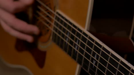 acoustic guitar finger picking and strumming - no color grading