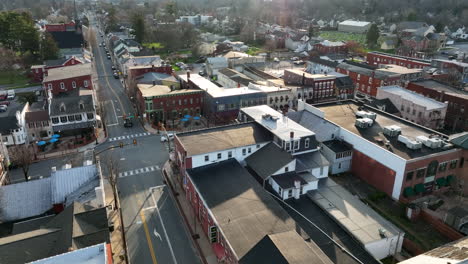 historic town square in old american town