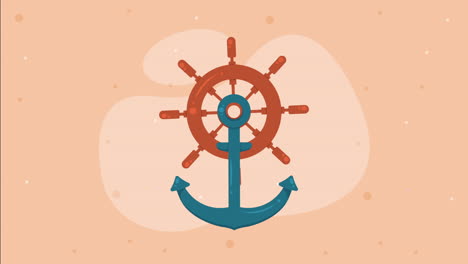 ship anchor classic nautical animation