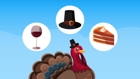 thanksgiving day feast with turkey
