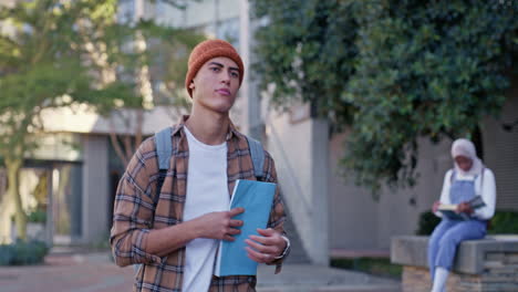 college student on campus