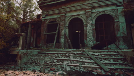 abandoned house in the woods