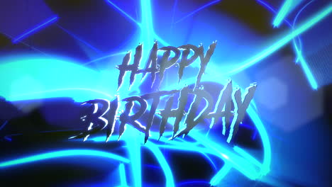 Happy-Birthday-Mit-Neonblauen-Linien-Auf-Der-Bühne